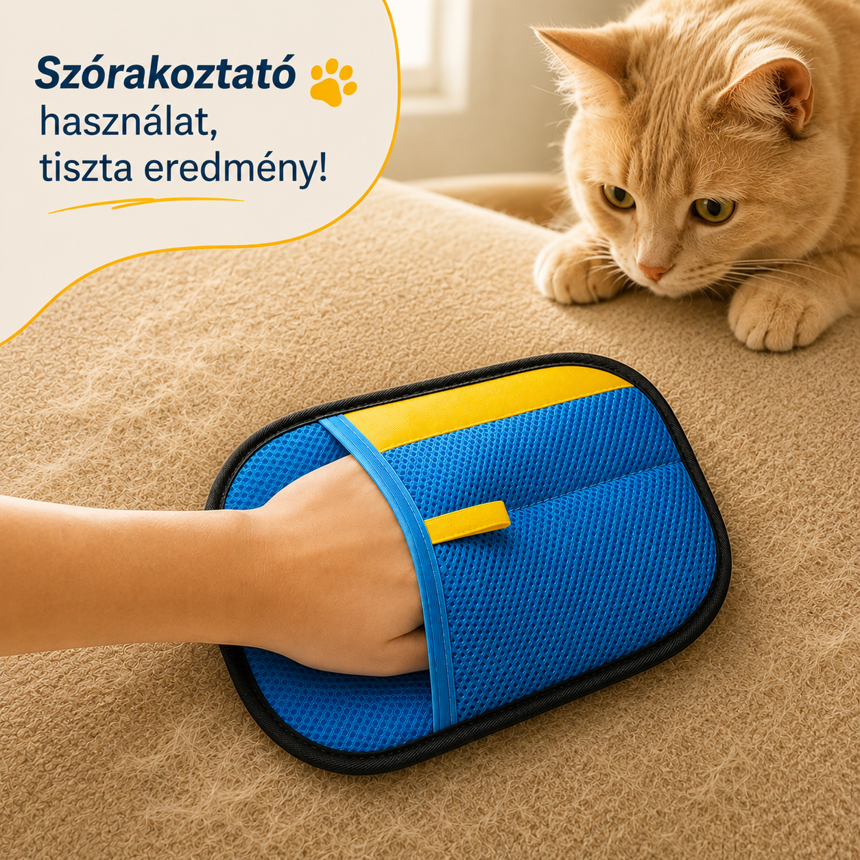 SzőrMágnes™ – Elektrosztatikus szőreltávolító kesztyű